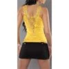 Sexy Damen Träger-Top Mit Häkelspitze Am Rücken Gelb -Look Motto Verkäufe sexy damen traeger top mit haekelspitze am ruecken gelb