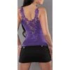 Sexy Damen Träger-Top Mit Häkelspitze Am Rücken Lila -Look Motto Verkäufe sexy damen traeger top mit haekelspitze am ruecken lila
