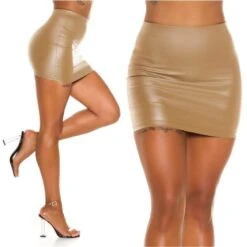 Sexy Eng Anliegender Minirock In Leder-Optik Beige 15 Sexy Eng Anliegender Minirock In Leder-Optik Beige -Look Motto Verkäufe sexy eng anliegender minirock in leder optik beige8