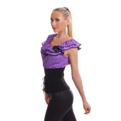 Sexy Latina-Top Mit Rüschen Und Schnürung Lila/Schwarz 6 Sexy Latina-Top Mit Rüschen Und Schnürung Lila/Schwarz -Look Motto Verkäufe sexy latina top mit rueschen und schnuerung lila schwarz2