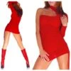 Sexy One-Shoulder Minikleid Rot -Look Motto Verkäufe sexy one shoulder minikleid rot