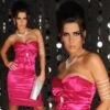 Sexy Satin Bandeau-Kleid Etuikleid Mit Strass Pink -Look Motto Verkäufe sexy satin bandeau kleid etuikleid mit strass pink