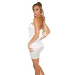 Trägerloses Glamour Satin Abendkleid Mit Pailletten Weiß 12 Trägerloses Glamour Satin Abendkleid Mit Pailletten Weiß -Look Motto Verkäufe traegerloses glamour satin abendkleid mit pailletten weiss4