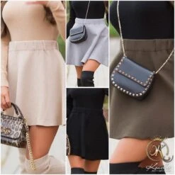 Trendiger Damen Highwaist Herbst-Rock In A-Linie Grau -Look Motto Verkäufe trendiger damen highwaist herbst rock in a linie grau9